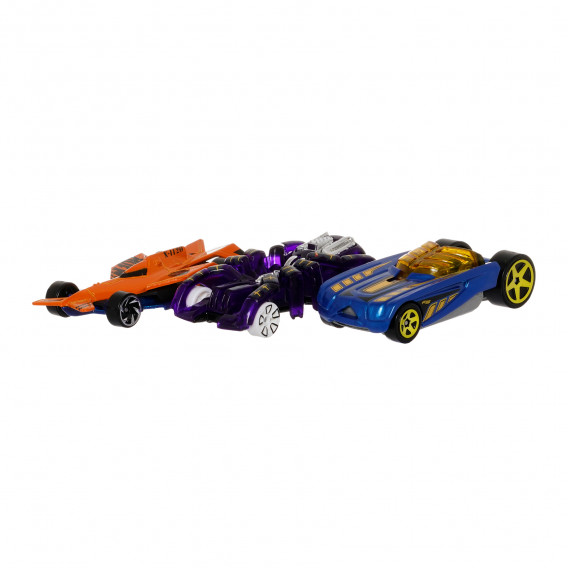 Μεταλλικά καρτ, βασικό μοντέλο 3 τεμαχίων, μοβ, μπλε, πορτοκαλί Hot Wheels 290805 