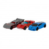 Μεταλλικά καρτ, βασικό μοντέλο 3 τεμαχίων, κόκκινο, μπλε, γκρι Hot Wheels 290821 