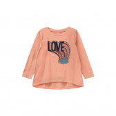 NAME IT ροζ βαμβακερό μπλουζάκι 'Love', για κορίτσια Name it 291091 5