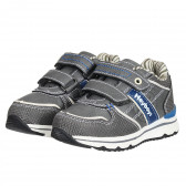 Αθλητικά παπούτσια Star με μπλε λεπτομέρειες, σε σκούρο γκρι χρώμα Star 291216 