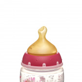 First Choice μπουκάλι πολυπροπυλενίου σε ροζ χρώμα με πιπίλα μέσης ροής για ηλικία 0-6 μηνών, 150 ml. NUK 291331 4