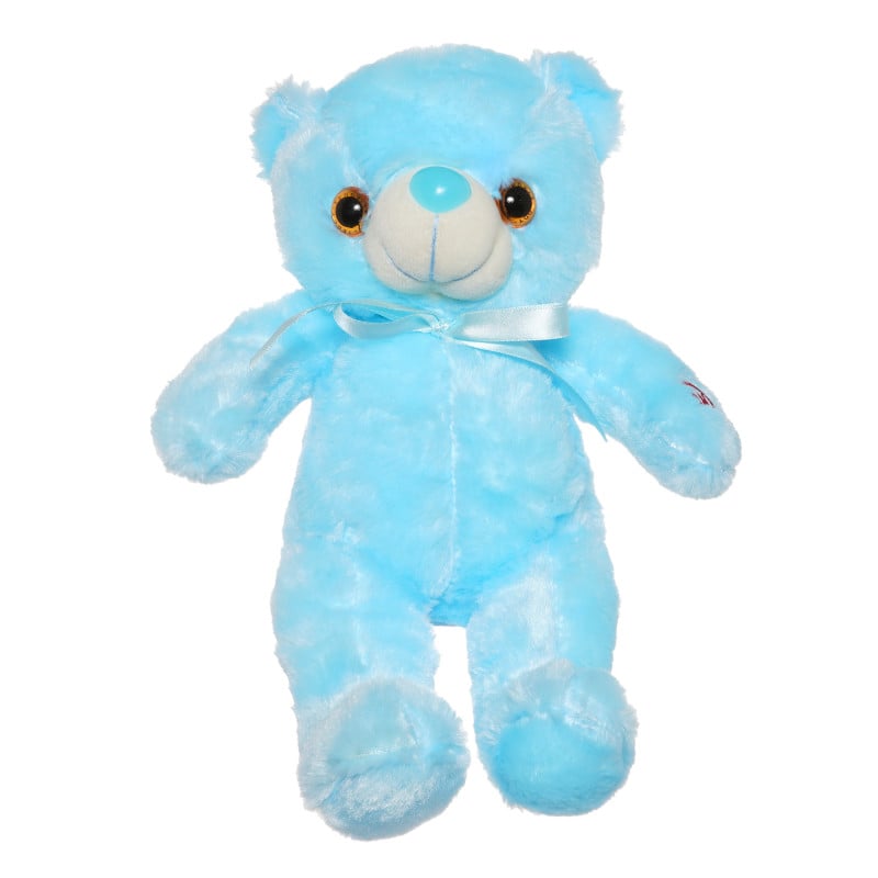 Μπλε αρκουδάκι με φώτα LED 25 εκ.   291346