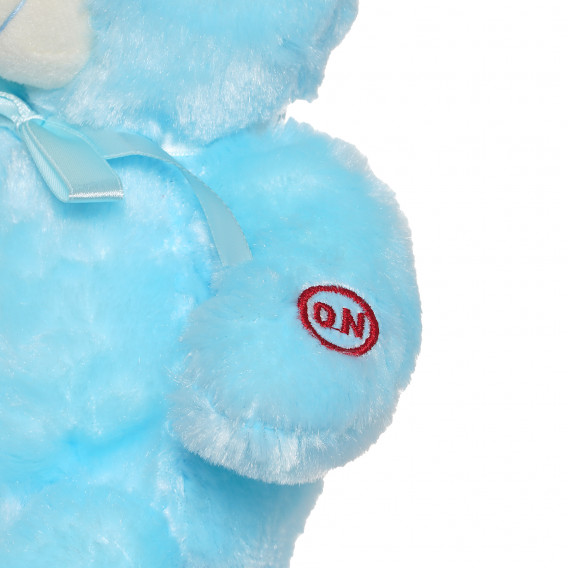 Μπλε αρκουδάκι με φώτα LED 25 εκ.  Tea toys 291348 3