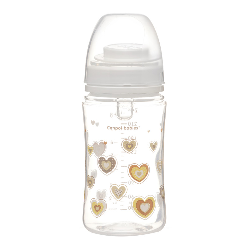 Μπουκάλι πολυπροπυλενίου με βαλβίδα νεογέννητου μωρού και πιπίλα μέση ροή 3-6 μήνες, 240 ml  291534