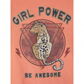 NAME IT ροζ μπλουζάκι από οργανικό βαμβάκι με στάμπα Girl power Name it 291960 3