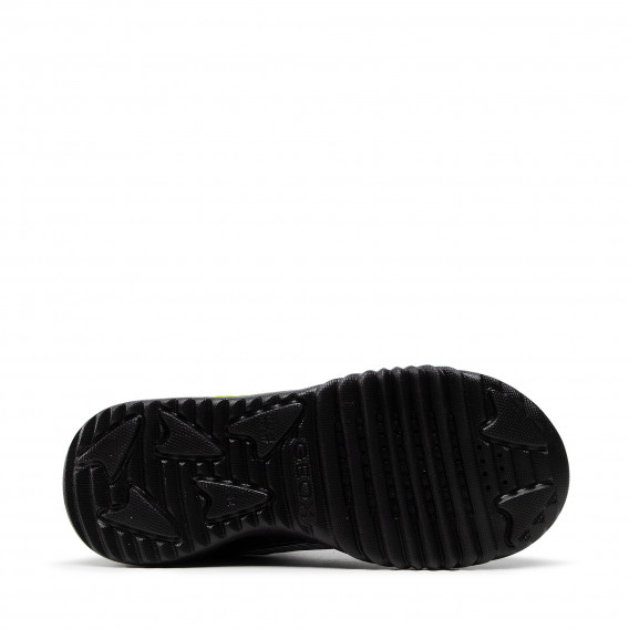 Μαύρα αθλητικά παπούτσια με κίτρινες λεπτομέρειες και φωτάκια Geox 292133 6