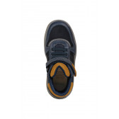 Ψηλά αθλητικά παπούτσια Geox με καφέ λεπτομέρειες, σε σκούρο μπλε χρώμα Geox 292149 4