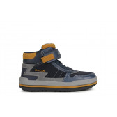 Ψηλά αθλητικά παπούτσια Geox με καφέ λεπτομέρειες, σε σκούρο μπλε χρώμα Geox 292152 