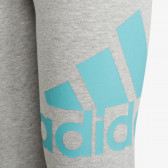 Μακρύ κολάν με τυπωμένο το λογότυπο της μάρκας, γκρι Adidas 292221 3
