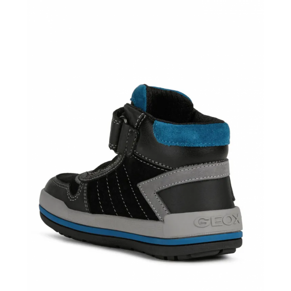 Ψηλά αθλητικά παπούτσια με μπλε λεπτομέρειες, σκούρο μπλε Geox 292605 2