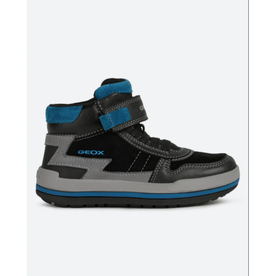 Ψηλά αθλητικά παπούτσια με μπλε λεπτομέρειες, σκούρο μπλε Geox 292606 