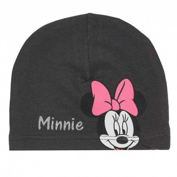 Δύο βαμβακερά παιδικά καπέλα με στάμπα Minnie Mouse, γκρι Cool club 292845 5