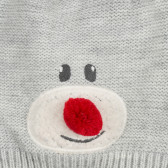 Πλεκτό καπέλο με χειμερινά μοτίβα "Rudolph", γκρι Cool club 292883 2