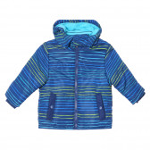 Χειμερινό σετ φόρμες και μπουφάν με χρωματιστές ρίγες, μπλε Cool club 293308 2