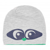 Βαμβακερό καπέλο διπλής όψης για μωρό, σε γκρι και πράσινο χρώμα Cool club 293512 
