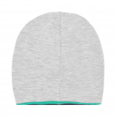Βαμβακερό καπέλο διπλής όψης για μωρό, σε γκρι και πράσινο χρώμα Cool club 293515 4