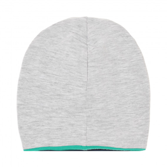 Βαμβακερό καπέλο διπλής όψης για μωρό, σε γκρι και πράσινο χρώμα Cool club 293515 4