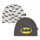 Σετ από δύο βαμβακερά παιδικά καπέλα με στάμπα Batman Cool club 293562 
