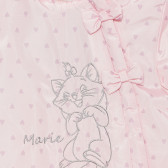 Φόρμα-Αστροναύτης για μωρό με σταμπωτές καρδιές και χνουδωτό ύφασμα στην κουκούλα, σε απαλό ροζ χρώμα Cool club 293769 4