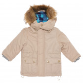 Cool Club χειμερινό μπουφάν με κουκούλα σε μπεζ χρώμα με γούνα, για μωρό Cool club 293812 