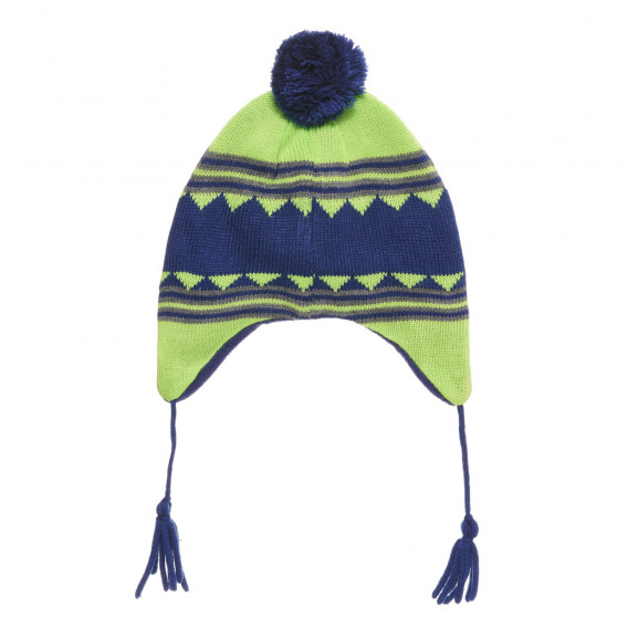 Χειμερινό καπέλο με pompom και τα γράμματα #YOLO, πολύχρωμο Cool club 293853 3
