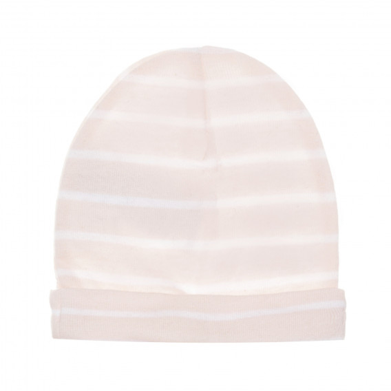 Βαμβακερό καπέλο με λευκές ρίγες για κορίτσι, ροζ Cool club 293996 