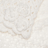 Πλεκτό καπέλο με λουλούδια, λευκό Cool club 294017 2