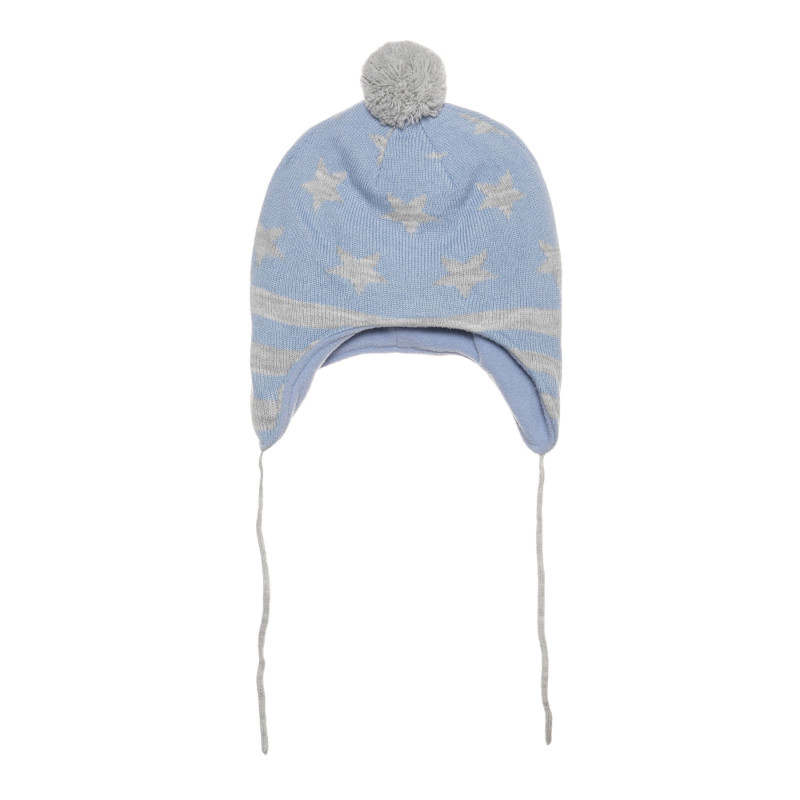 Χειμερινό καπέλο με στάμπες αστεριών, μπλε  294052