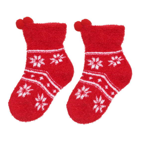 Σετ 2 ζευγάρια κάλτσες με χριστουγεννιάτικο μοτίβο για κοριτσάκι, κόκκινες Cool club 295095 2