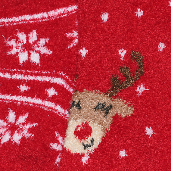 Σετ 2 ζευγάρια κάλτσες με χριστουγεννιάτικο μοτίβο για κοριτσάκι, κόκκινες Cool club 295096 3