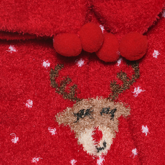 Σετ 2 ζευγάρια κάλτσες με χριστουγεννιάτικο μοτίβο για κοριτσάκι, κόκκινες Cool club 295097 4