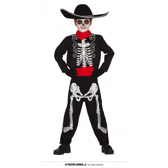 Αποκριάτικο κοστούμι Σκελετός Καουμπόι, ασπρόμαυρο Fiesta Guirca 295348 