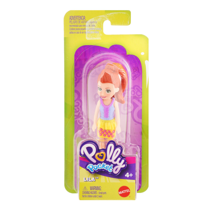 Κούκλα Polly Pocket, Λίλα με κίτρινη φούστα  295536