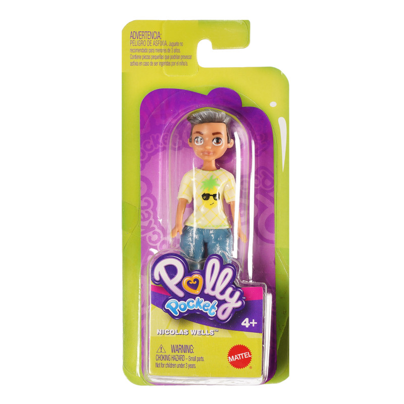 Κούκλα Polly Pocket, Nicolas με μπλούζα ανανά  295548