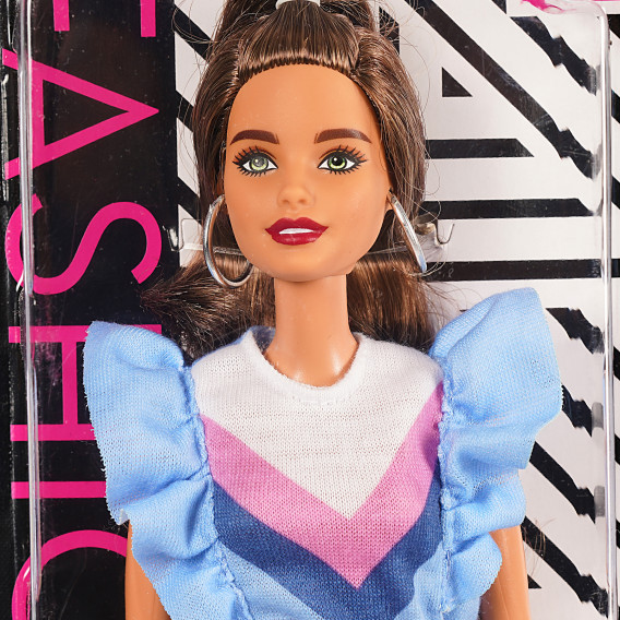 Κούκλα Barbie Fashionistas, με μπλε φόρεμα Barbie 295555 2