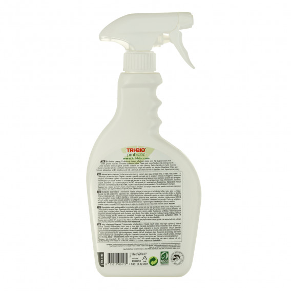 Καθαριστικό δέρματινων επιφανειών με προβιοτικά, πλαστικό δοχείο με αντλία ψεκασμού, 420 ml. Tri-Bio 295623 2