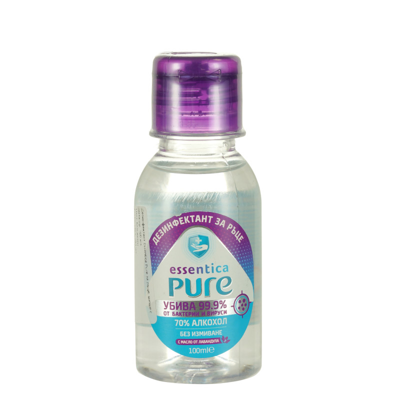 Essentica Pure απολυμαντικό χεριών, μπουκάλι με διανομέα, 100 ml  295702