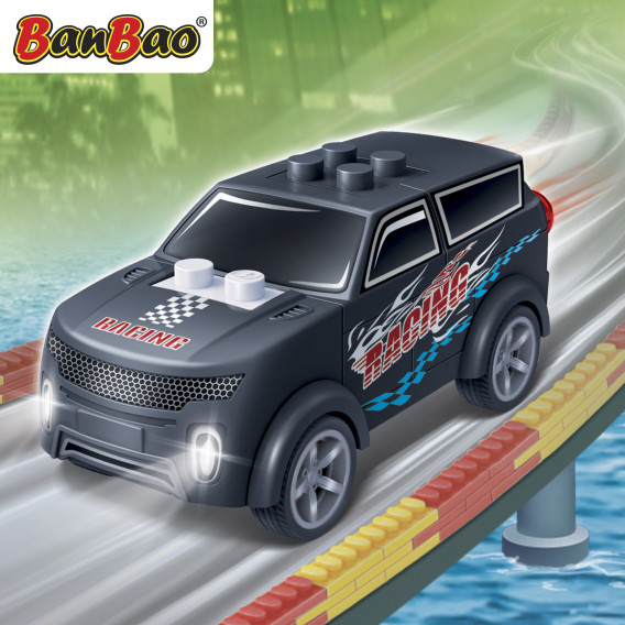 Σχεδιαστικό μίνι αυτοκινητάκι σε μαύρο χρώμα, 23 τεμαχίων Ban Bao 295796 2