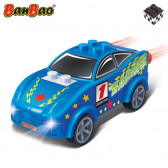Μίνι επώνυμο αυτοκινητάκι σε μπλε χρώμα, 23 τεμαχίων Ban Bao 295800 2