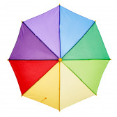 Παιδική ομπρέλα στα χρώματα του ουράνιου τόξου, κίτρινη λαβή Dino Toys 295881 