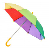 Παιδική ομπρέλα στα χρώματα του ουράνιου τόξου, κίτρινη λαβή Dino Toys 295883 3