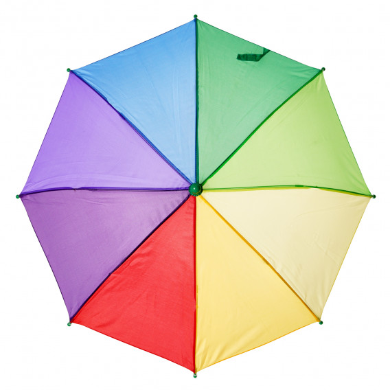Παιδική ομπρέλα στα χρώματα του ουράνιου τόξου, πράσινη λαβή Dino Toys 295887 