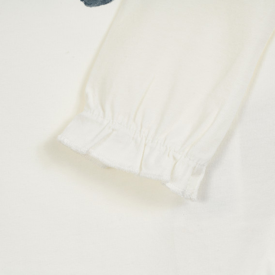 Φόρεμα από μακρυμάνικο οργανικό βαμβάκι σε λευκό χρώμα για ένα κοριτσάκι Name it 295936 3