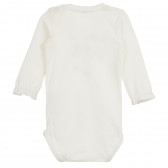 Φόρεμα από μακρυμάνικο οργανικό βαμβάκι σε λευκό χρώμα για ένα κοριτσάκι Name it 295937 4
