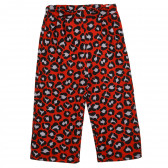 Βαμβακερό παντελόνι με τύπωμα ζώου, κόκκινο για κορίτσια Name it 295938 1