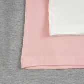 Σετ από δύο μακρυμάνικες μπλούζες σε λευκό και ροζ για κορίτσια Name it 295956 5