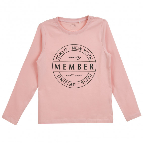 Σετ από δύο μακρυμάνικες μπλούζες σε λευκό και ροζ για κορίτσια Name it 295961 10