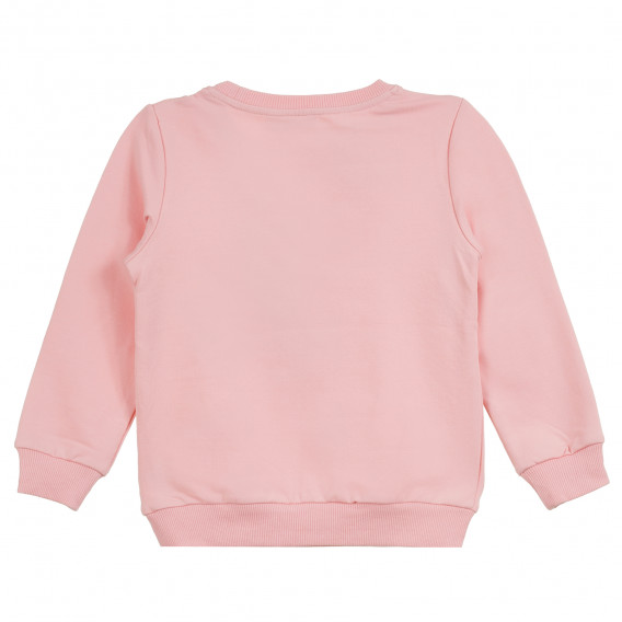 Βαμβακερή μπλούζα με επιγραφή για κοριτσάκια, σε ροζ χρώμα Name it 295967 4