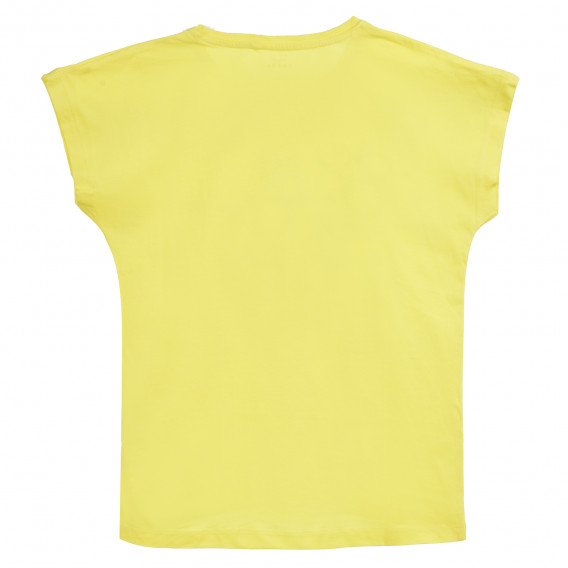 Μπλουζάκι από οργανικό βαμβάκι με ανάγλυφη στάμπα, κίτρινο Name it 295971 4