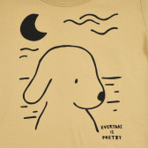 Βαμβακερό μπλουζάκι με γραφιστική στάμπα για μωρό, μπεζ Pinokio 295984 2